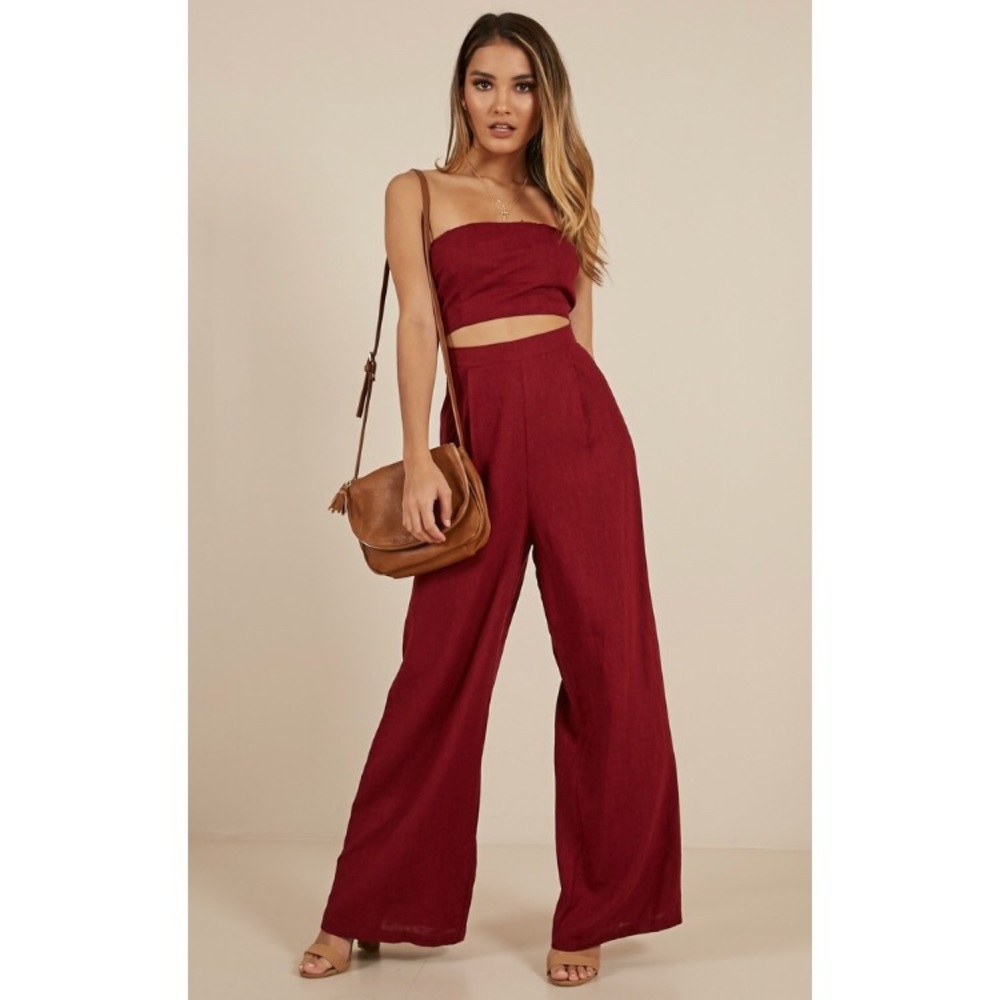 ‼️‼️NWT Showpo Wine Jumpsuit‼️‼️